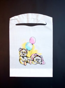 Disposable Bears and Balloons Kids Bibs 100 Pack Plastic Free Shipping