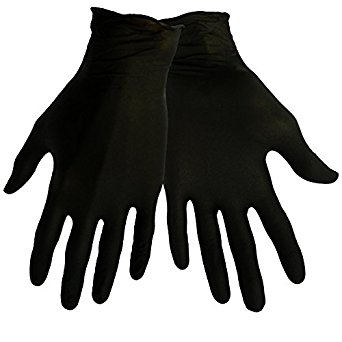 Global Glove 705BPF Nitrile Glove, Disposable, Powder Free, 5 mils Thick, Extra Large, Black (Case of 500)