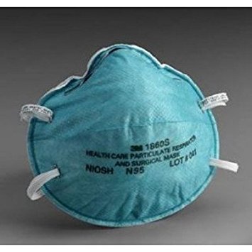 3M Health Care 1860S-N95 Particulate Respirator and Surgical Masks, Small Adult, 1/Box of 20