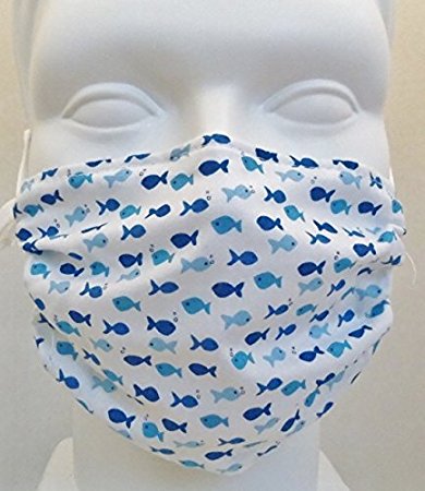 Fish Mask Blue (Child Size) Comfortable, Reusable Protection from Dust, Pollen,...