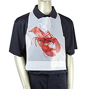 Royal Adult Poly Bibs with Lobster Design, Package of 500