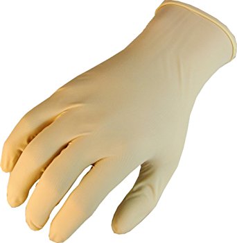 SHOWA 5005PF Latex Glove, Rolled Cuff, Powder Free, 5 mils Thick, 9.5
