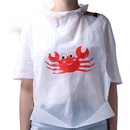 90-Piece Party Supply Crab Bibs Seafood Feast Adult Disposable Bibs Protect Clothes from Spills