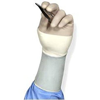 Medline MSG1065 SensiCare with Aloe Sterile Powder and Latex-Free Surgical Glove, Size 6.5, White (Pack of 100)
