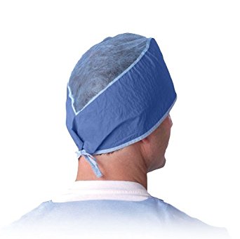 Medline NON28626 Disposable Surgeon's Caps, SMS, Latex Free, Dark Blue (Pack of 500)