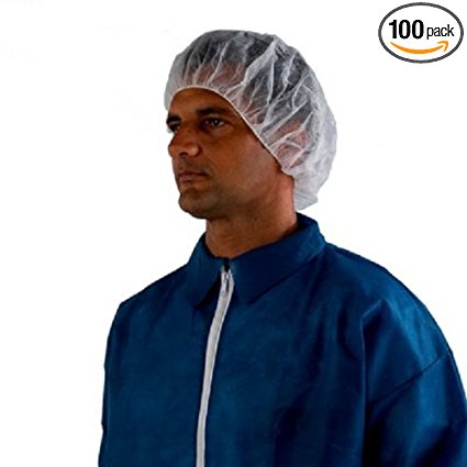 3M Disposable Hair Net 407, Spunbond Polypropylene, Universal, White (Case of 100)