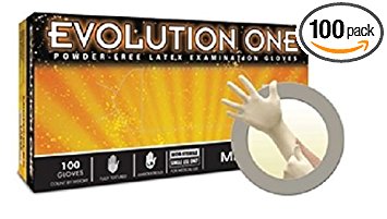 Microflex EV-2050-M Evolution One Powder-Free Examination Glove, Latex, 9.6