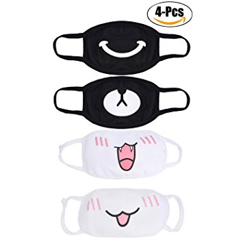 Mouth Mask,Aniwon 4 Pack Unisex Kpop Mask EXO Mask Anti-dust Cotton Face Mask for Men and...