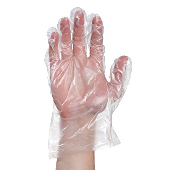 Elara FPE101 Easyfit Food Service Disposable Poly Glove, Embossed Texture, LDPE, Latex Free, PVC Free, BPA Free, Small (Case of 2000)