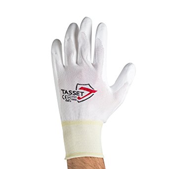 UltraSource Polyurethane Coated Nylon Gloves, Large, White