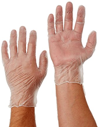WEST CHESTER 2700/XL Vinyl Powdered 4 Mil Disposable Gloves, X-Large, Clear, 100-Pack