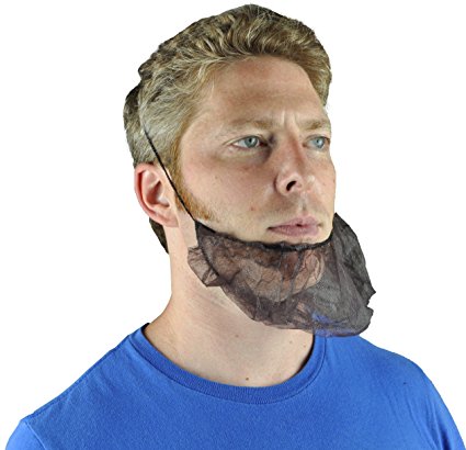 Disposable Beard Nets Spun-bonded Polypropylene (100, Brown)