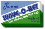 Wave-O-Net Medium Weight Hairnets--Black Packed 24 per display,1 Display of 24 Nets