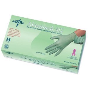 Medline - Aloetouch - 3G Vinyl Exam Gloves, Powder Free - Box Size X-Large