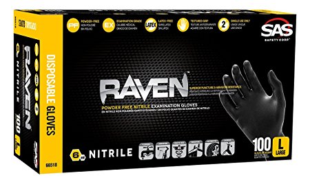 Raven Nitrile Disposable Glove (Powder-Free) - Large - 100 ct.
