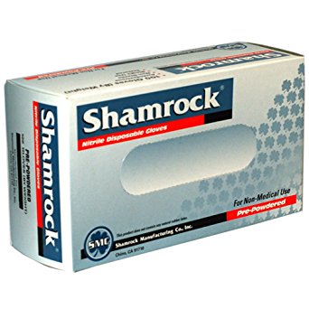 Shamrock 81111-S-bx Food, Work, Nitrile Latex, Powdery, Cheap, Small, Blue