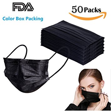 Disposable Surgical Face Mask, Sanitary Masks Earloop Face Flu Mask, 3+1(Filter Layer) Ply Thicher...