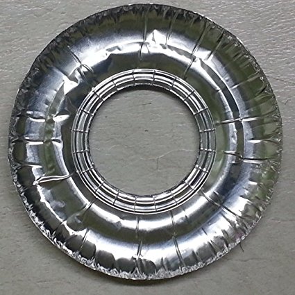 40 Pcs. Aluminum Foil Round Gas Burner Disposable Bib Liners Covers